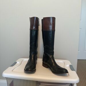 Charlie Horse English Riding Boots
Black/Brown Knee-High 
Made in Brazil
W 11B